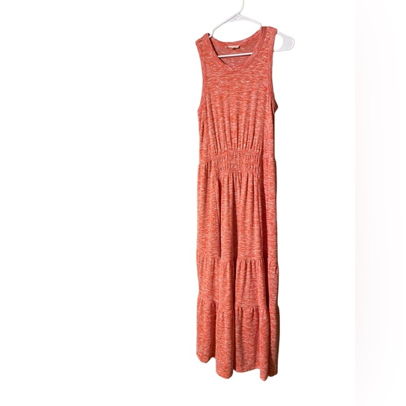 LOU & GREY For Loft Heather Tiered Maxi Dress Women’s Medium Sleeveless Orange - Picture 12 of 14